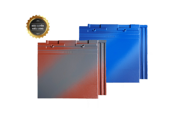 Ngói phẳng kiểu Pháp hai màu